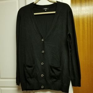 🍭Premise v neck cardigan with silver hoop enclosures and front pockets